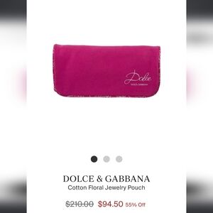 Dolce & Gabbana cotton floral jewelry travel pouch